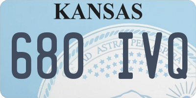 KS license plate 680IVQ