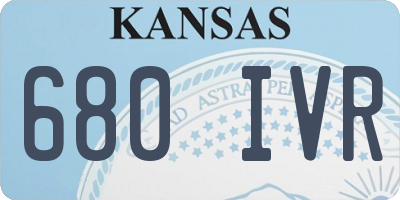 KS license plate 680IVR