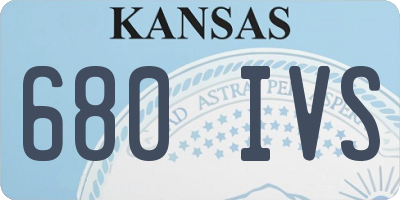 KS license plate 680IVS