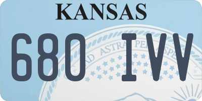 KS license plate 680IVV