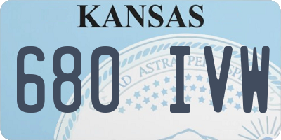 KS license plate 680IVW