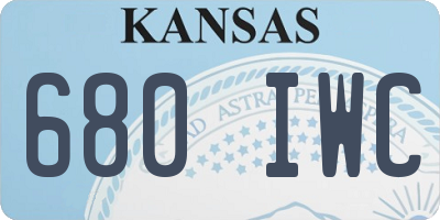 KS license plate 680IWC