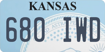 KS license plate 680IWD