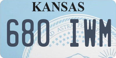 KS license plate 680IWM