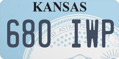 KS license plate 680IWP