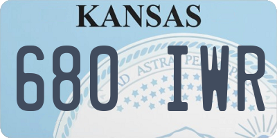 KS license plate 680IWR