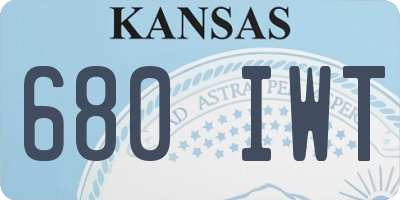 KS license plate 680IWT