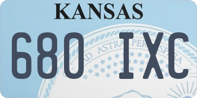 KS license plate 680IXC