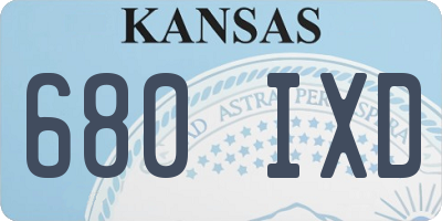 KS license plate 680IXD