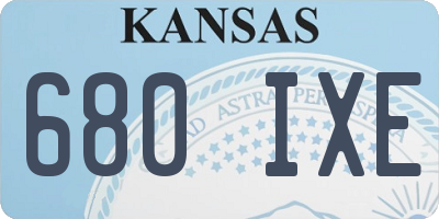 KS license plate 680IXE