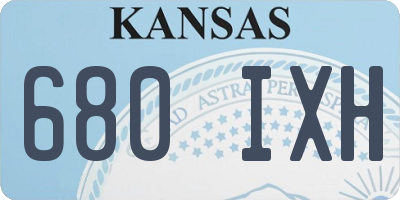 KS license plate 680IXH