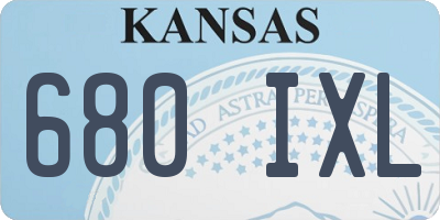 KS license plate 680IXL