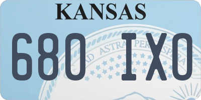 KS license plate 680IXO