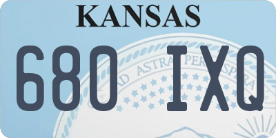 KS license plate 680IXQ