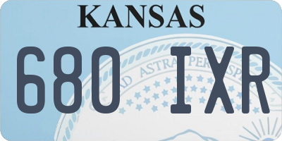 KS license plate 680IXR