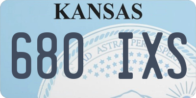 KS license plate 680IXS