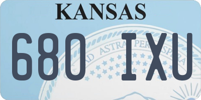KS license plate 680IXU