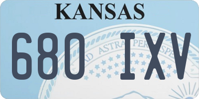 KS license plate 680IXV
