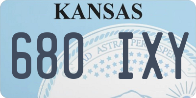 KS license plate 680IXY