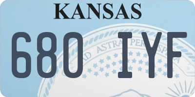 KS license plate 680IYF