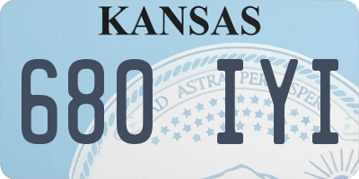 KS license plate 680IYI