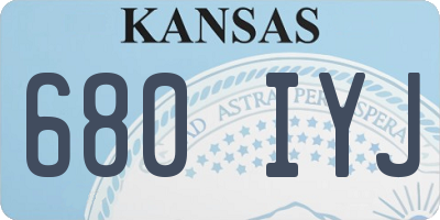 KS license plate 680IYJ