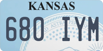 KS license plate 680IYM