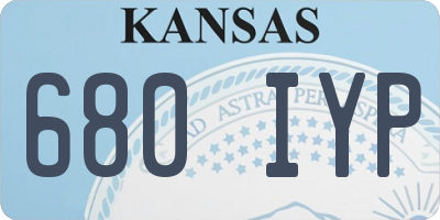 KS license plate 680IYP