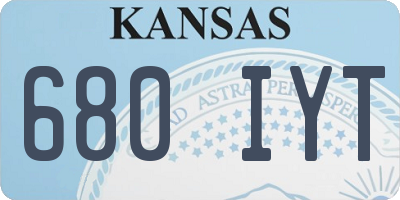 KS license plate 680IYT