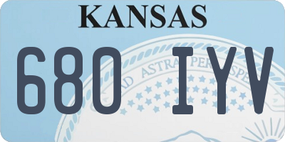 KS license plate 680IYV