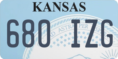 KS license plate 680IZG
