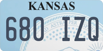 KS license plate 680IZQ