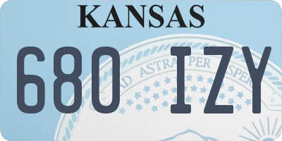 KS license plate 680IZY
