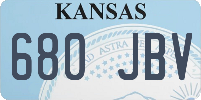 KS license plate 680JBV
