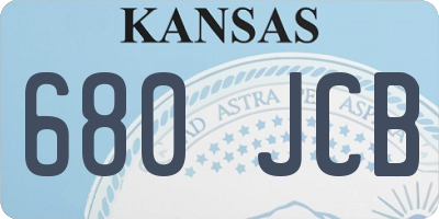 KS license plate 680JCB