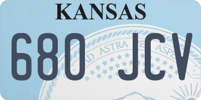 KS license plate 680JCV
