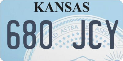 KS license plate 680JCY
