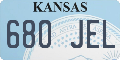 KS license plate 680JEL