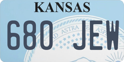 KS license plate 680JEW