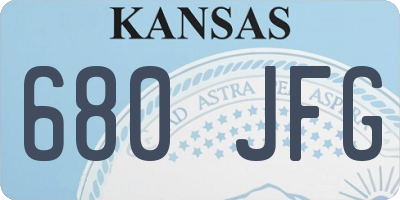 KS license plate 680JFG