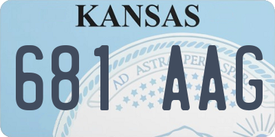 KS license plate 681AAG