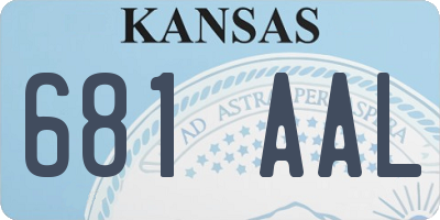 KS license plate 681AAL