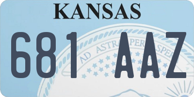 KS license plate 681AAZ