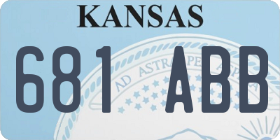 KS license plate 681ABB