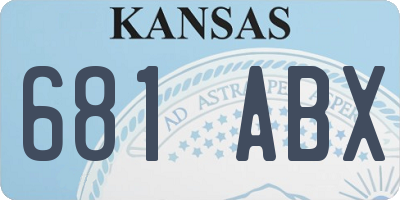 KS license plate 681ABX