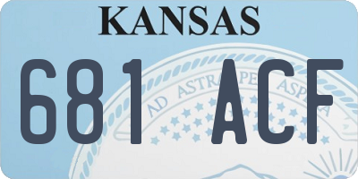 KS license plate 681ACF