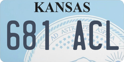 KS license plate 681ACL