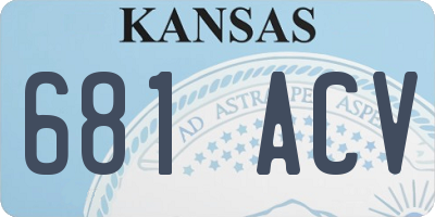 KS license plate 681ACV
