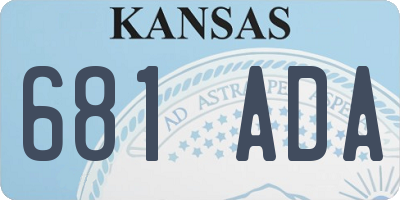 KS license plate 681ADA