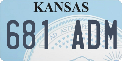 KS license plate 681ADM